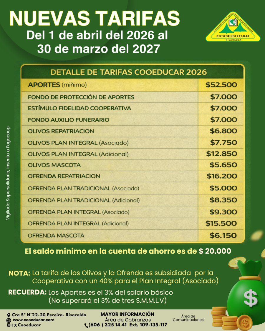 tarifas 2026